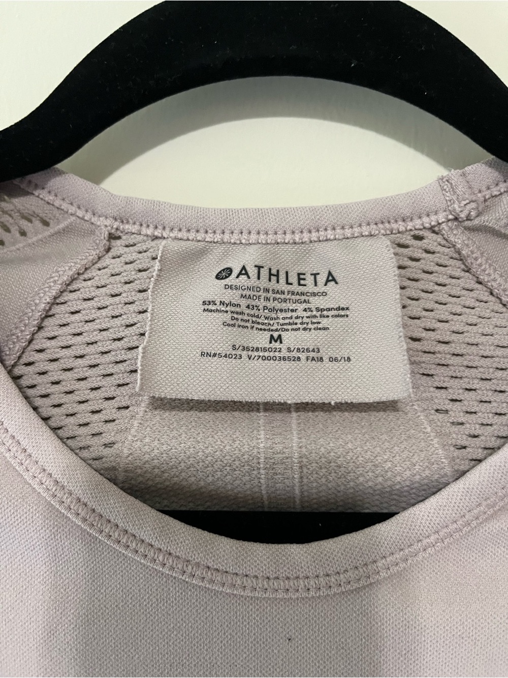 Athleta Women's Light Lavender Performance Top with Mesh Back